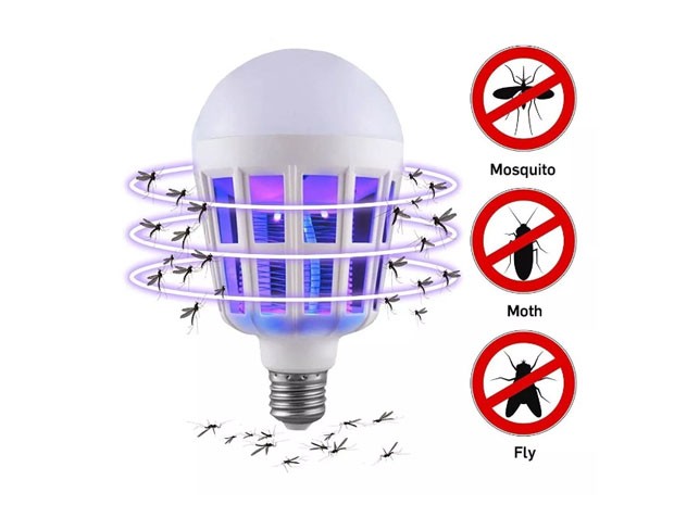 &++ FOCO LED 2 EN 1 MATA MOSQUITOS 12W